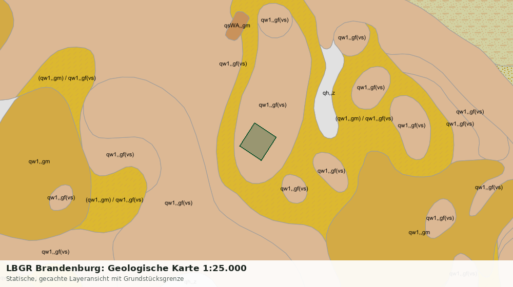 Statische Kartenansicht: LBGR Brandenburg: Geologische Karte 1:25.000
