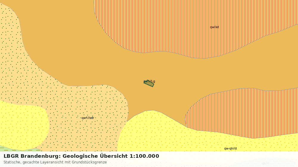 Statische Kartenansicht: LBGR Brandenburg: Geologische Übersicht 1:100.000