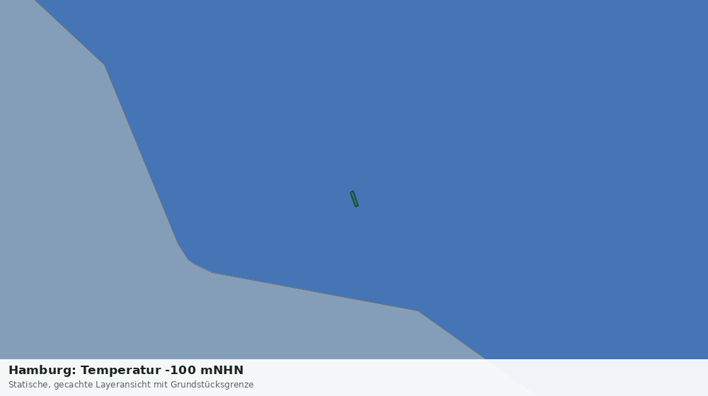 Statische Kartenansicht: Hamburg: Temperatur -100 mNHN