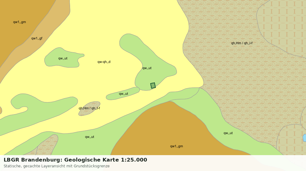 Statische Kartenansicht: LBGR Brandenburg: Geologische Karte 1:25.000