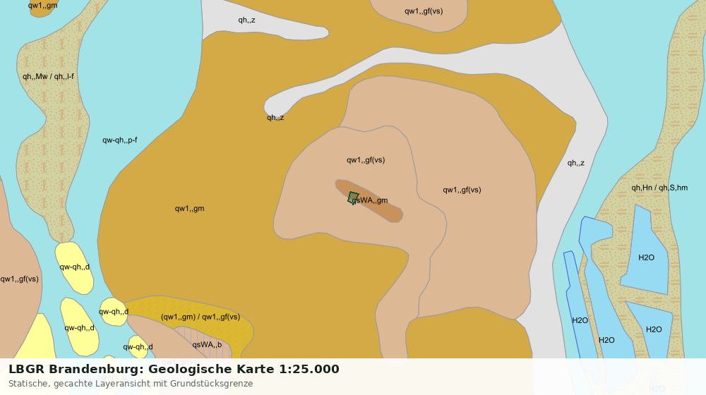 Statische Kartenansicht: LBGR Brandenburg: Geologische Karte 1:25.000