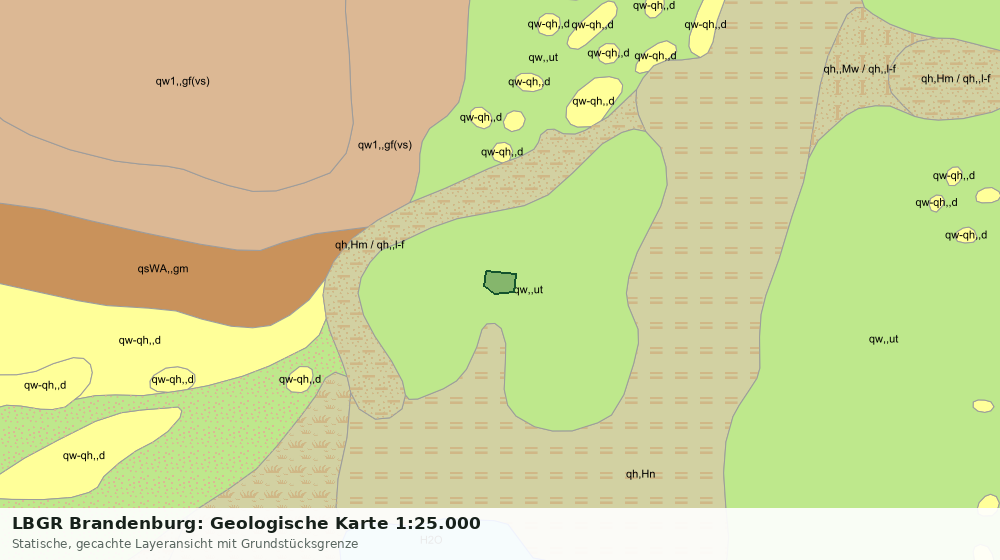 Statische Kartenansicht: LBGR Brandenburg: Geologische Karte 1:25.000