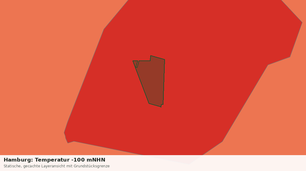 Statische Kartenansicht: Hamburg: Temperatur -100 mNHN