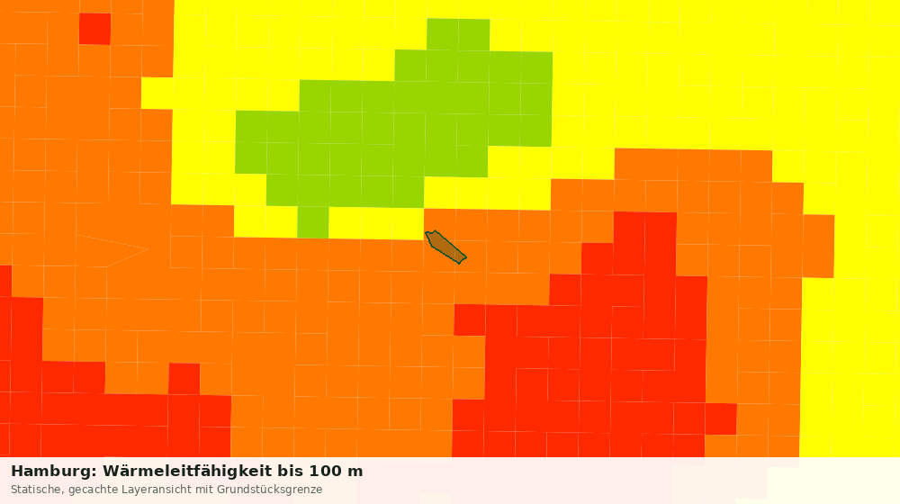 Statische Kartenansicht: Hamburg: Wärmeleitfähigkeit bis 100 m