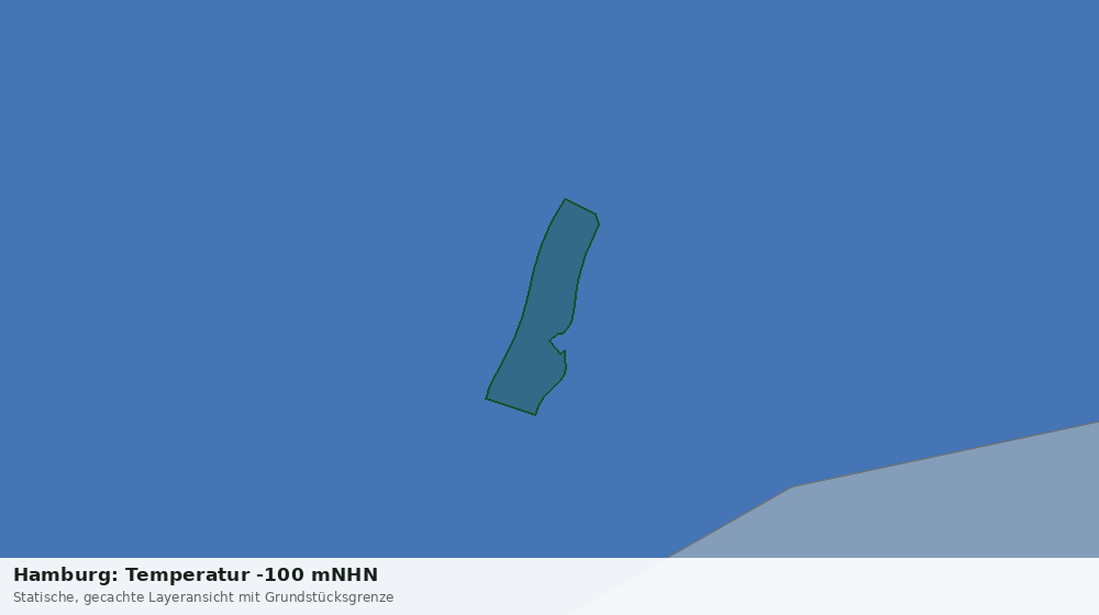 Statische Kartenansicht: Hamburg: Temperatur -100 mNHN