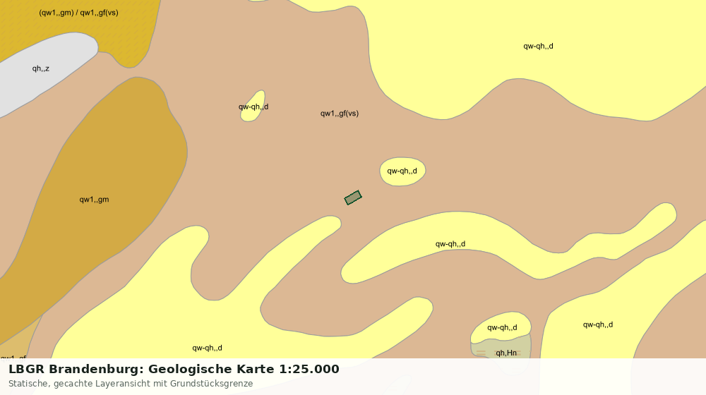 Statische Kartenansicht: LBGR Brandenburg: Geologische Karte 1:25.000