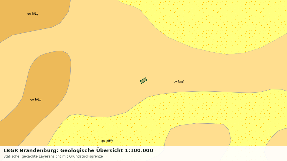 Statische Kartenansicht: LBGR Brandenburg: Geologische Übersicht 1:100.000