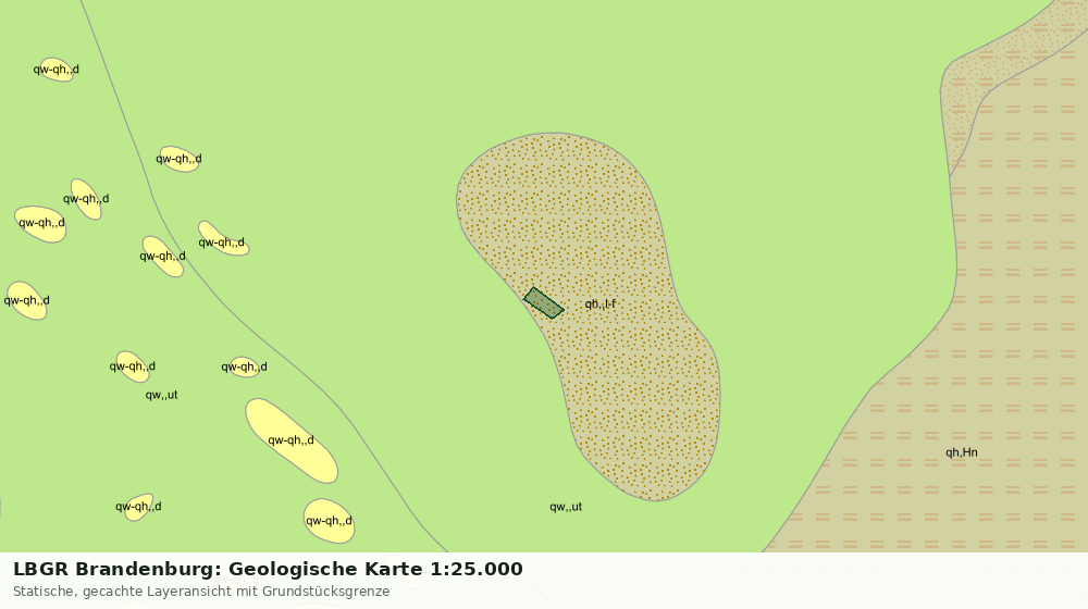 Statische Kartenansicht: LBGR Brandenburg: Geologische Karte 1:25.000