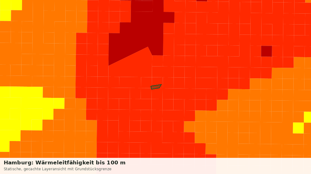 Statische Kartenansicht: Hamburg: Wärmeleitfähigkeit bis 100 m