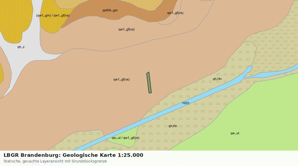 Statische Kartenansicht: LBGR Brandenburg: Geologische Karte 1:25.000