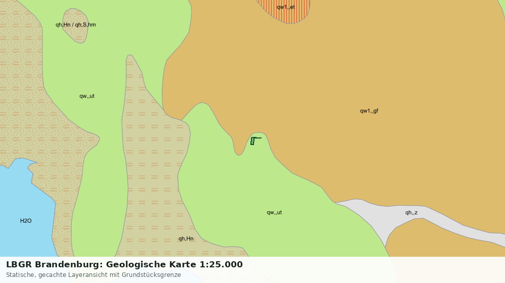 Statische Kartenansicht: LBGR Brandenburg: Geologische Karte 1:25.000