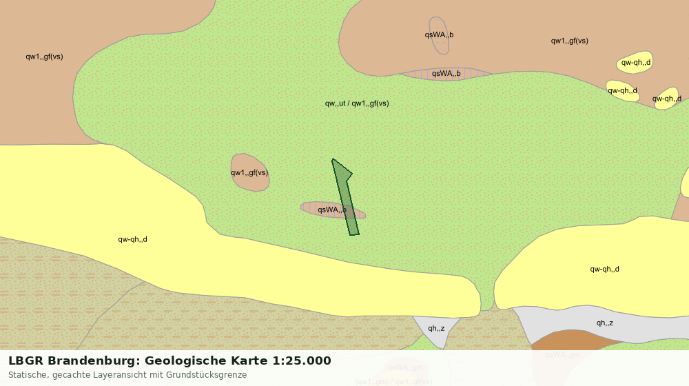 Statische Kartenansicht: LBGR Brandenburg: Geologische Karte 1:25.000