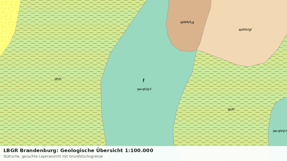 Statische Kartenansicht: LBGR Brandenburg: Geologische Übersicht 1:100.000