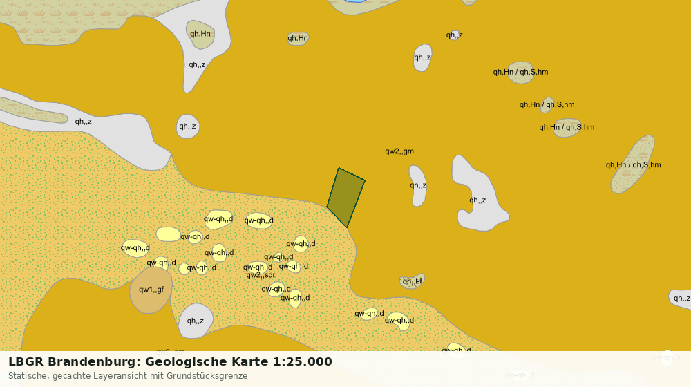 Statische Kartenansicht: LBGR Brandenburg: Geologische Karte 1:25.000