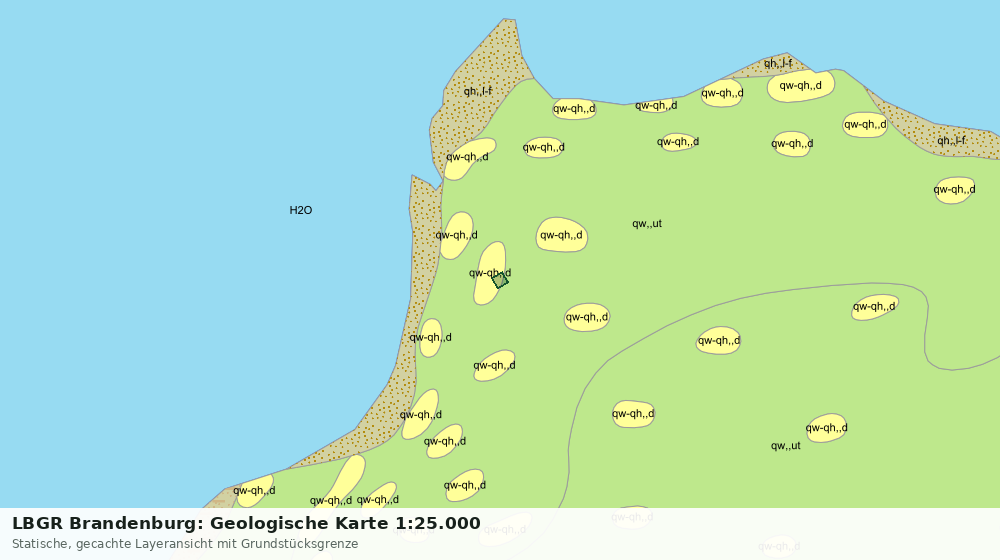 Statische Kartenansicht: LBGR Brandenburg: Geologische Karte 1:25.000
