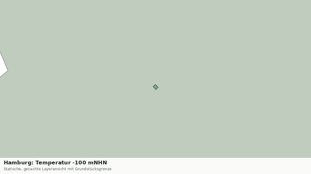Statische Kartenansicht: Hamburg: Temperatur -100 mNHN