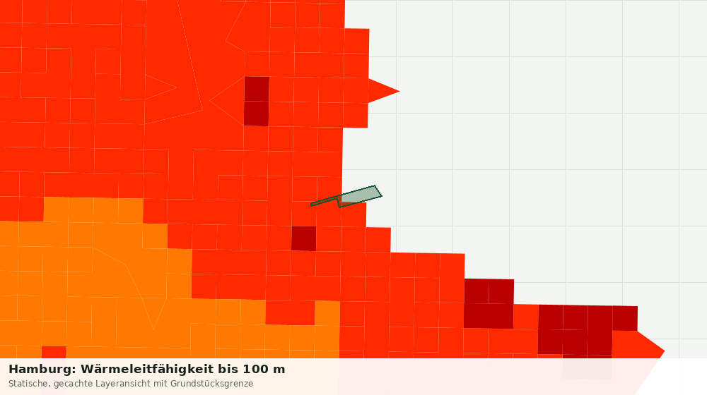 Statische Kartenansicht: Hamburg: Wärmeleitfähigkeit bis 100 m