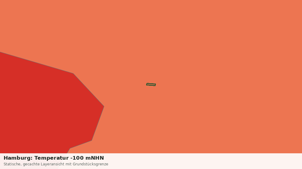 Statische Kartenansicht: Hamburg: Temperatur -100 mNHN