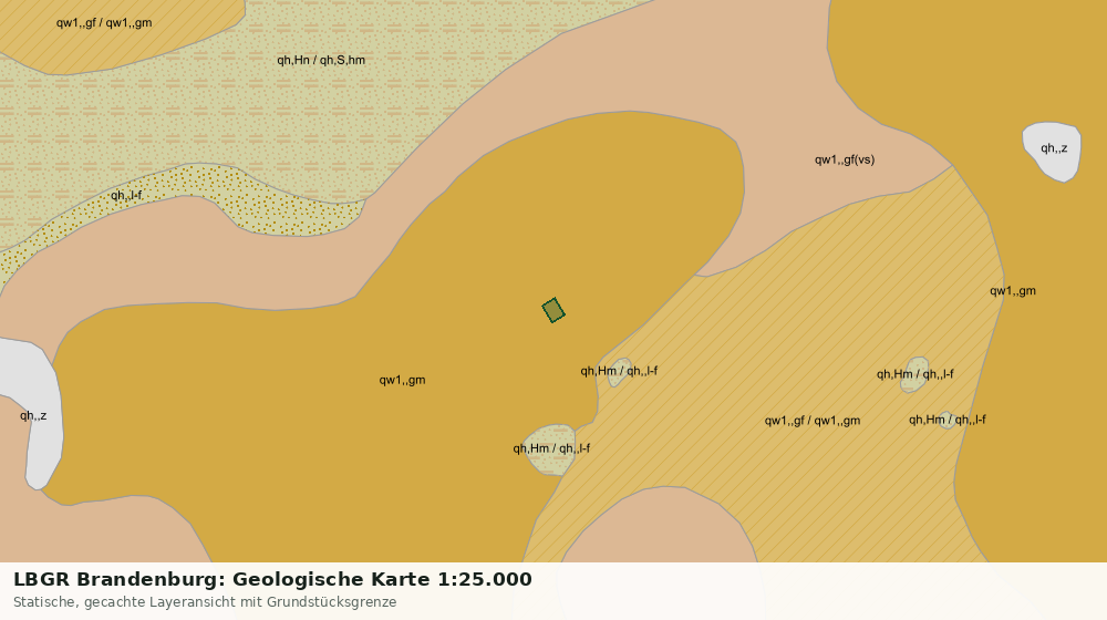 Statische Kartenansicht: LBGR Brandenburg: Geologische Karte 1:25.000