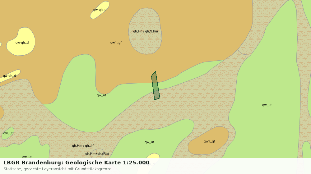 Statische Kartenansicht: LBGR Brandenburg: Geologische Karte 1:25.000