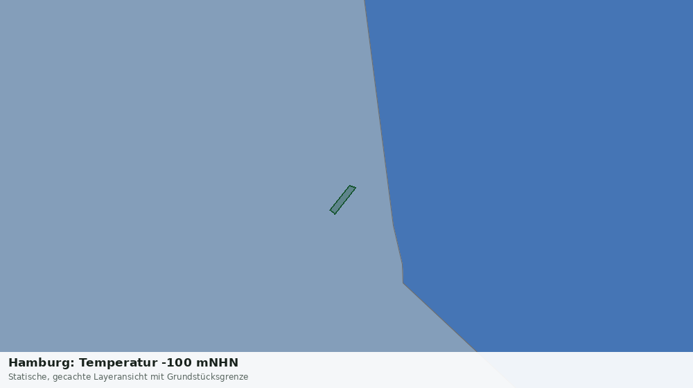 Statische Kartenansicht: Hamburg: Temperatur -100 mNHN