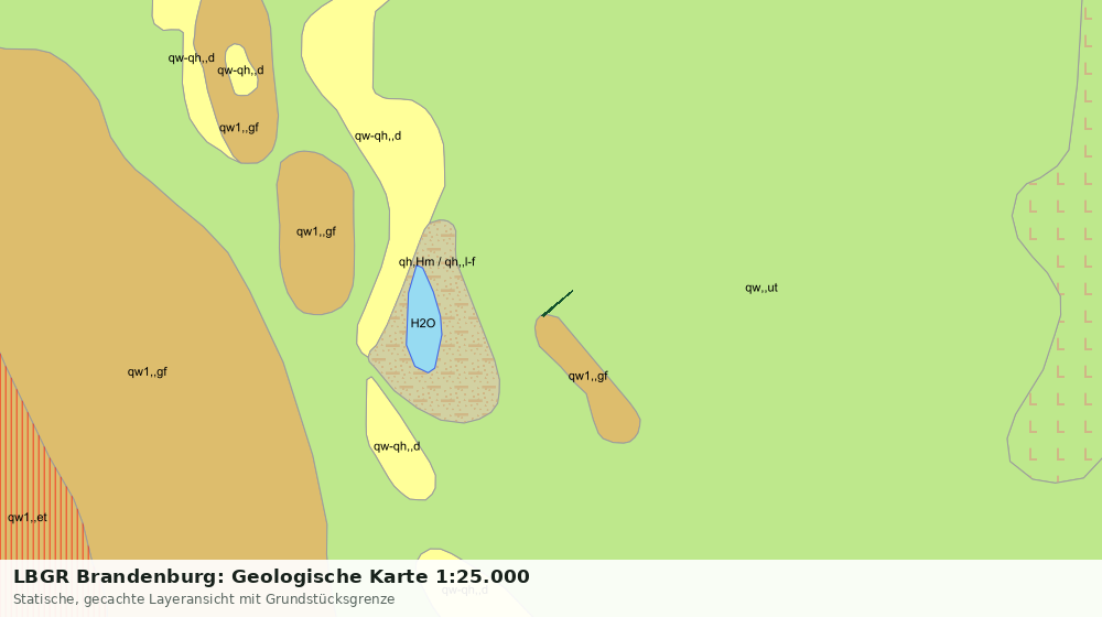 Statische Kartenansicht: LBGR Brandenburg: Geologische Karte 1:25.000