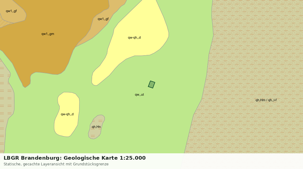Statische Kartenansicht: LBGR Brandenburg: Geologische Karte 1:25.000