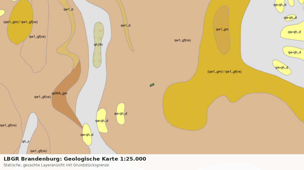 Statische Kartenansicht: LBGR Brandenburg: Geologische Karte 1:25.000