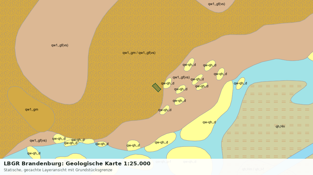 Statische Kartenansicht: LBGR Brandenburg: Geologische Karte 1:25.000
