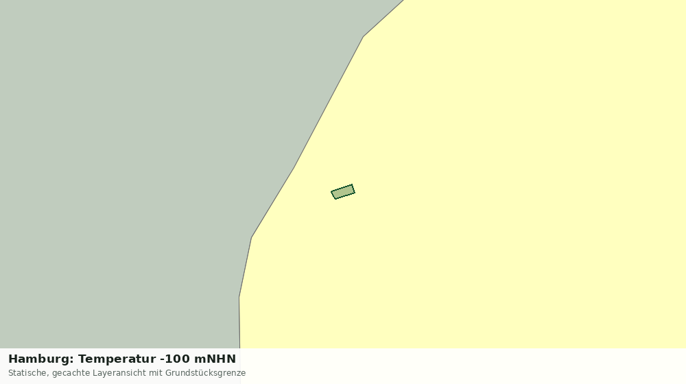 Statische Kartenansicht: Hamburg: Temperatur -100 mNHN