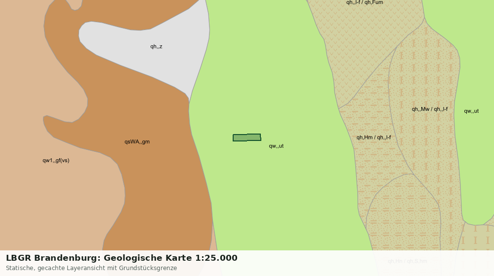 Statische Kartenansicht: LBGR Brandenburg: Geologische Karte 1:25.000