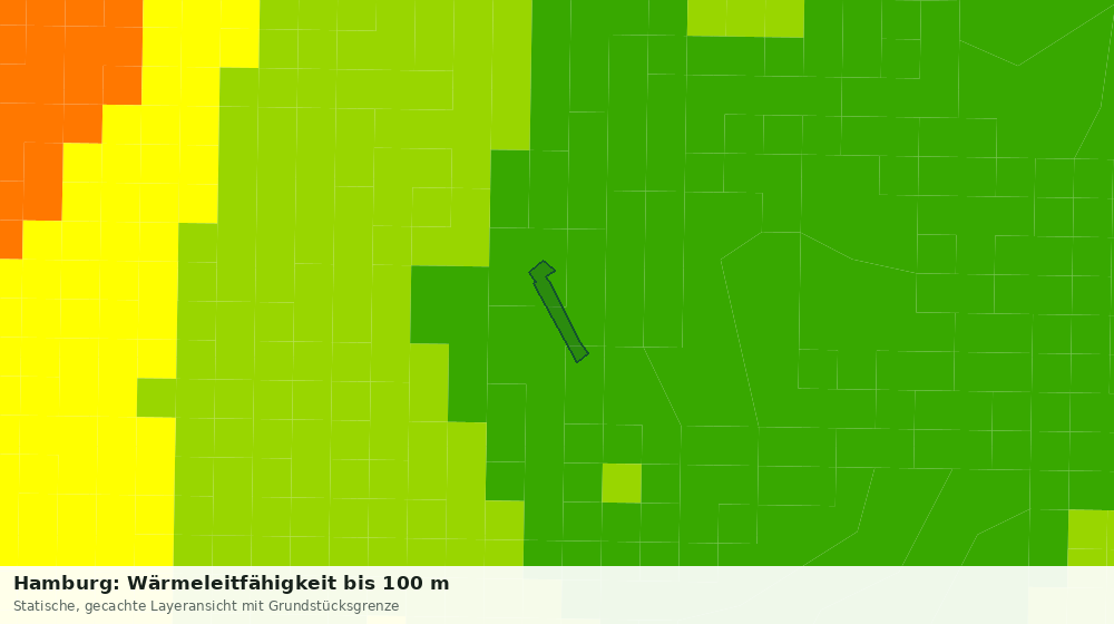 Statische Kartenansicht: Hamburg: Wärmeleitfähigkeit bis 100 m