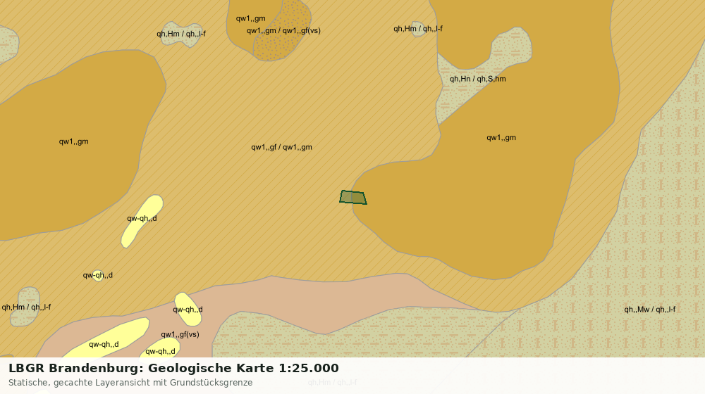 Statische Kartenansicht: LBGR Brandenburg: Geologische Karte 1:25.000