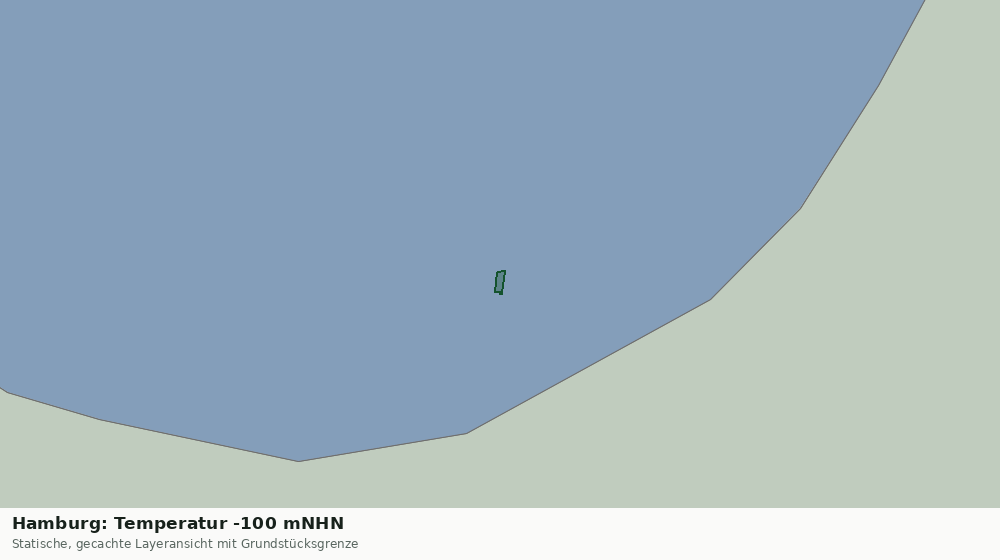 Statische Kartenansicht: Hamburg: Temperatur -100 mNHN
