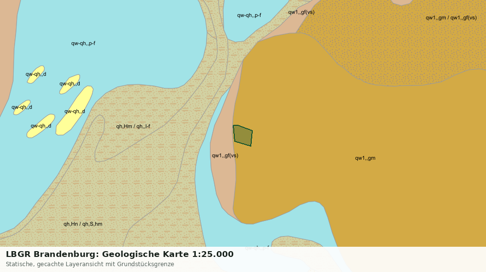 Statische Kartenansicht: LBGR Brandenburg: Geologische Karte 1:25.000