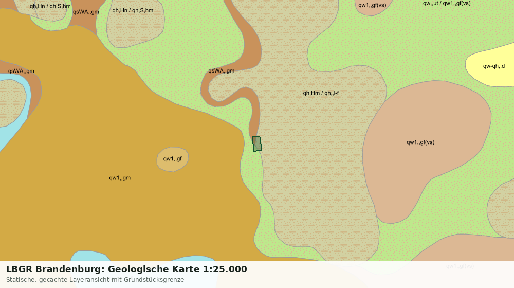 Statische Kartenansicht: LBGR Brandenburg: Geologische Karte 1:25.000