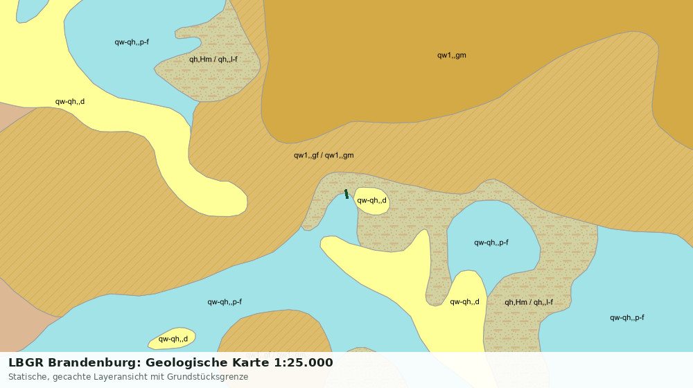 Statische Kartenansicht: LBGR Brandenburg: Geologische Karte 1:25.000