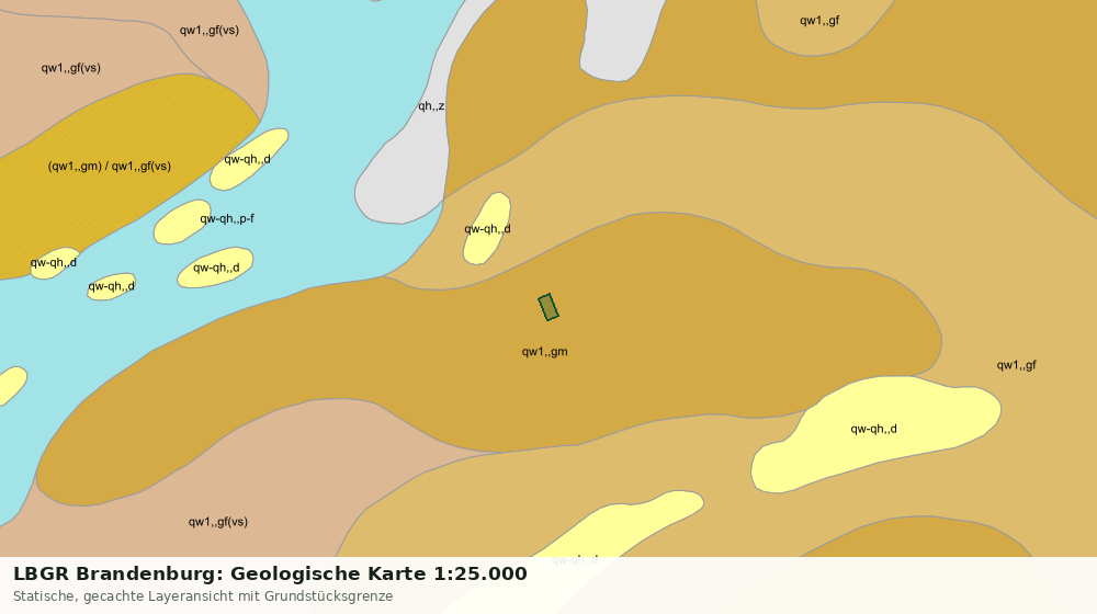 Statische Kartenansicht: LBGR Brandenburg: Geologische Karte 1:25.000
