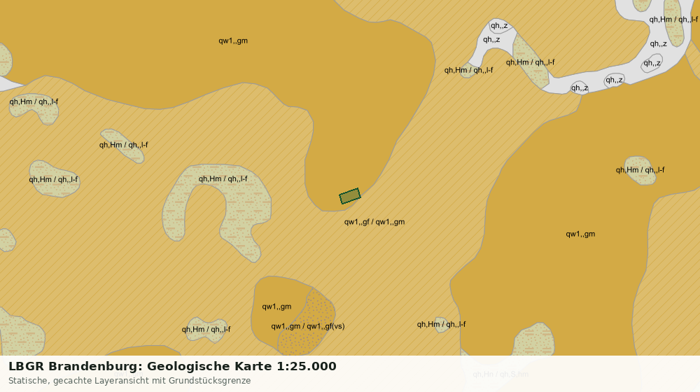Statische Kartenansicht: LBGR Brandenburg: Geologische Karte 1:25.000