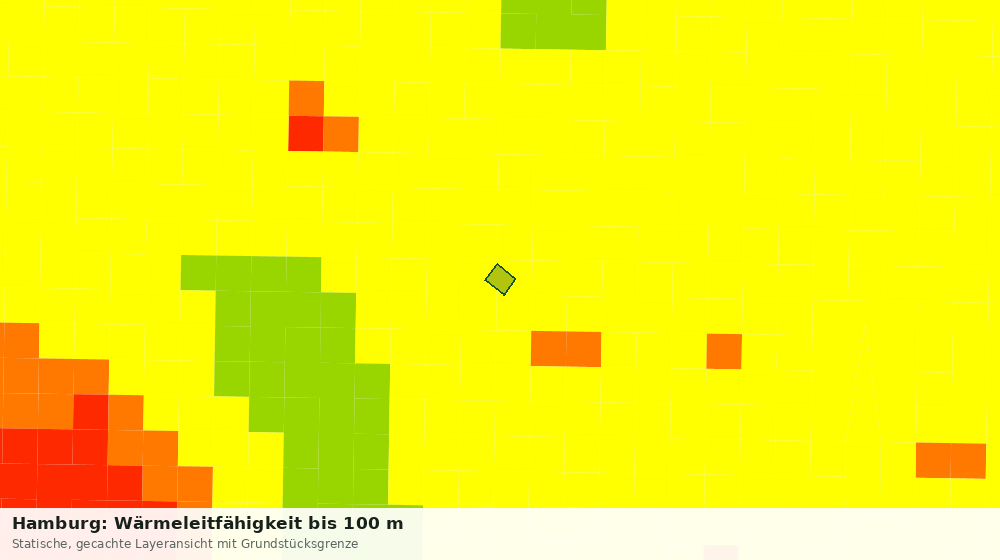 Statische Kartenansicht: Hamburg: Wärmeleitfähigkeit bis 100 m