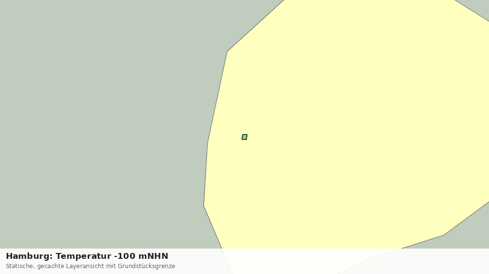 Statische Kartenansicht: Hamburg: Temperatur -100 mNHN