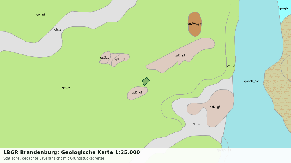 Statische Kartenansicht: LBGR Brandenburg: Geologische Karte 1:25.000