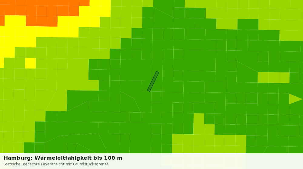 Statische Kartenansicht: Hamburg: Wärmeleitfähigkeit bis 100 m