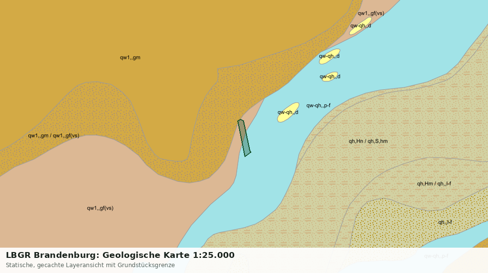 Statische Kartenansicht: LBGR Brandenburg: Geologische Karte 1:25.000