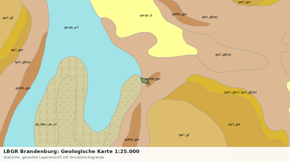 Statische Kartenansicht: LBGR Brandenburg: Geologische Karte 1:25.000