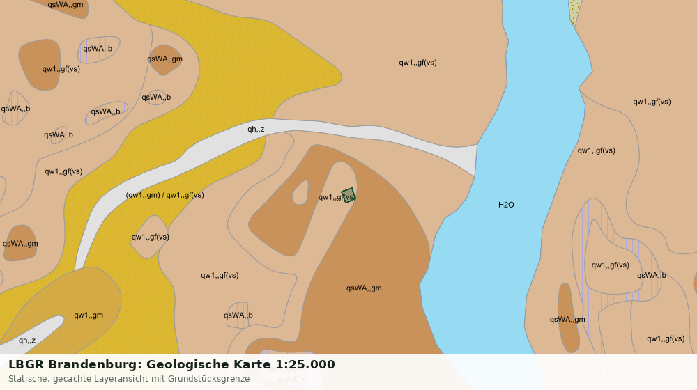 Statische Kartenansicht: LBGR Brandenburg: Geologische Karte 1:25.000