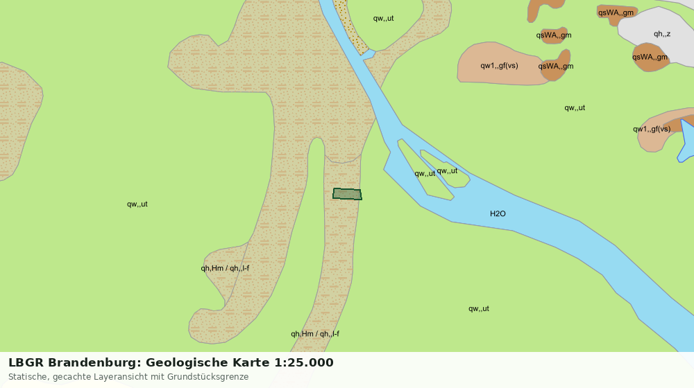 Statische Kartenansicht: LBGR Brandenburg: Geologische Karte 1:25.000