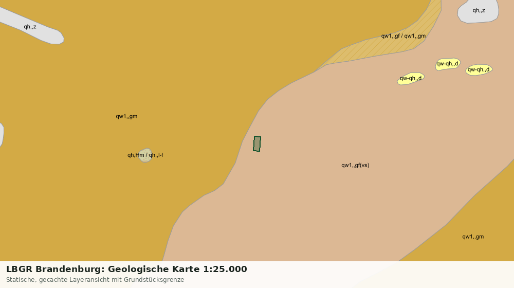 Statische Kartenansicht: LBGR Brandenburg: Geologische Karte 1:25.000