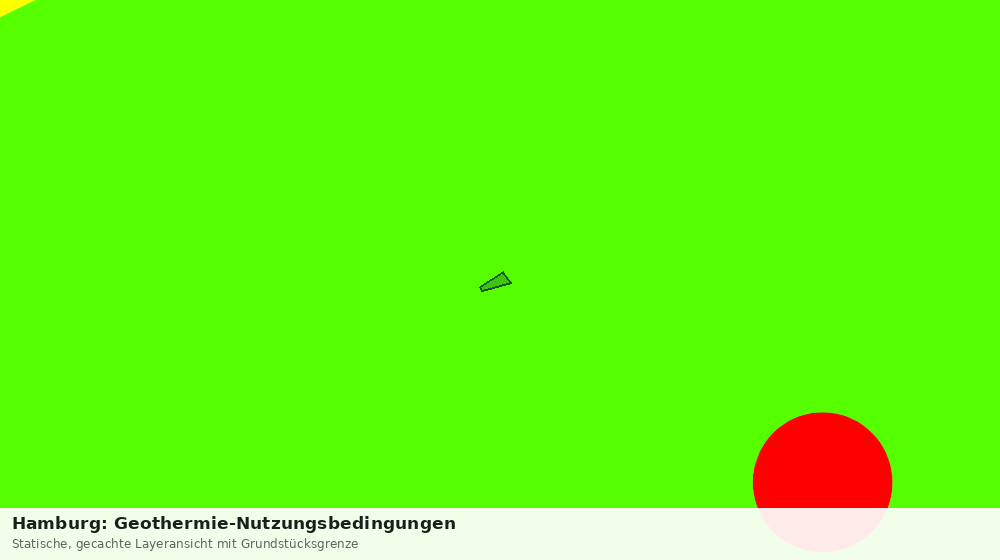 Statische Kartenansicht: Hamburg: Geothermie-Nutzungsbedingungen