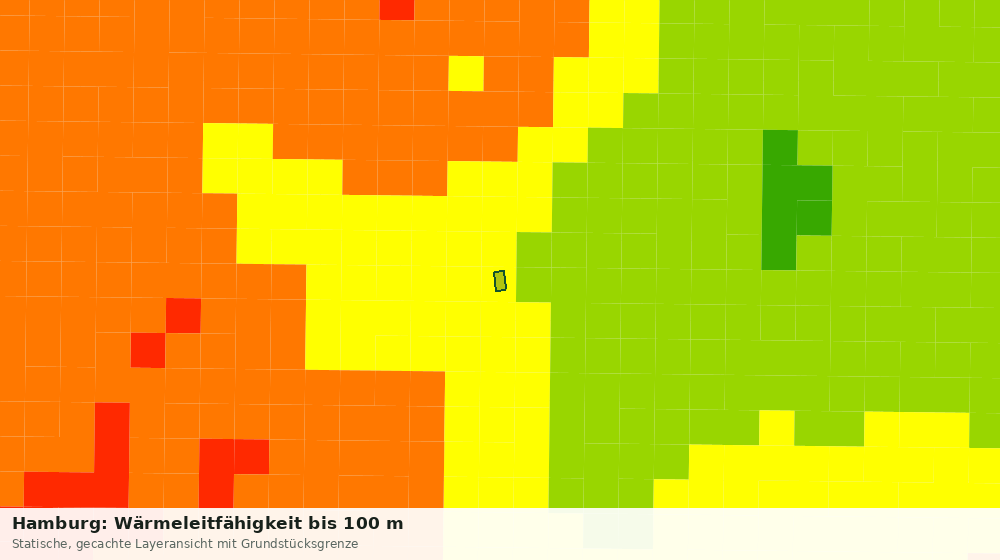 Statische Kartenansicht: Hamburg: Wärmeleitfähigkeit bis 100 m